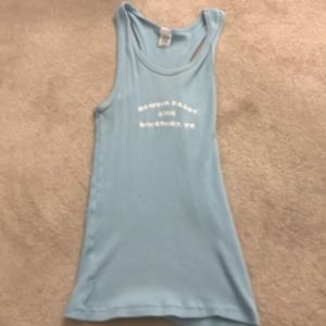 womens vintage blue tank top
